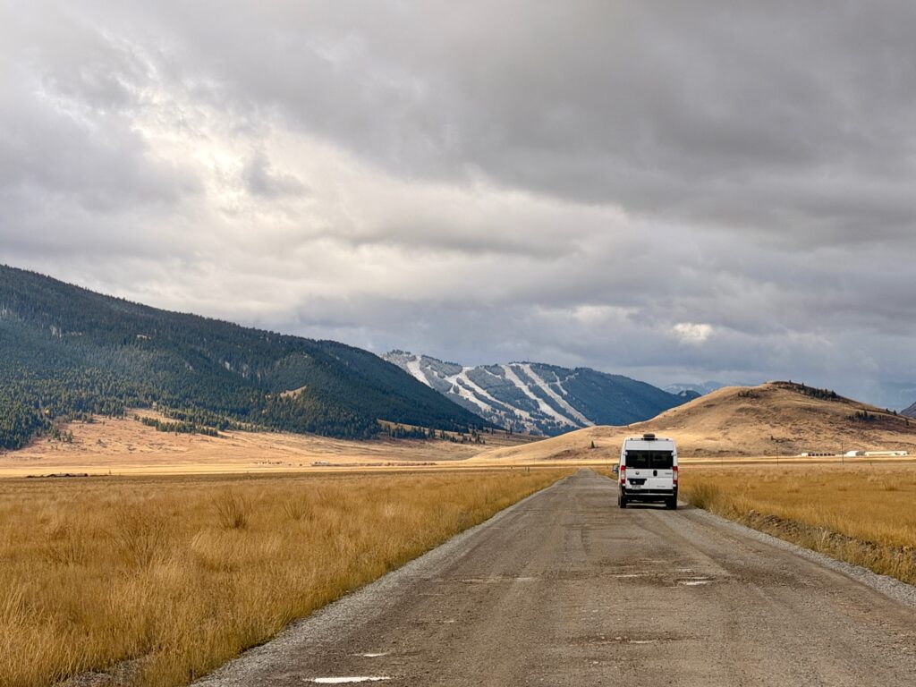 dm vans under a rainbow in grand teton national park